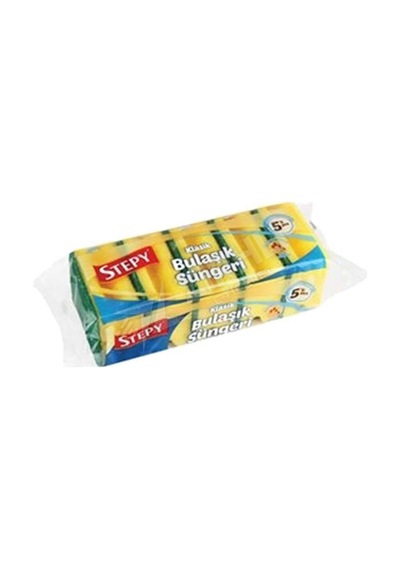 5 Adet Stepy Oluklu Sünger 5 Li