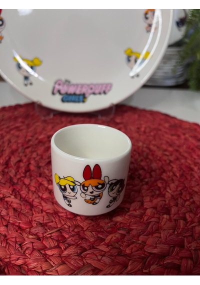 7 Parça Power Puff Girl Model Çocuk Bebek Yemek Takımı Beslenme Seti Çok Renkli