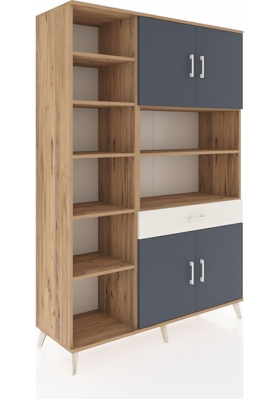 Hyperion Dolap 10 Raflı Tek Çekmeceli 4 Kapaklı 132x44x195 Çam-antrasit/aytaşı Antrasıt/aytası Hyperion Dolap 10 Raflı Tek Çekmeceli 4 Kapaklı 132x44x195 Çam-antrasit/aytaşı Antrasıt/aytası