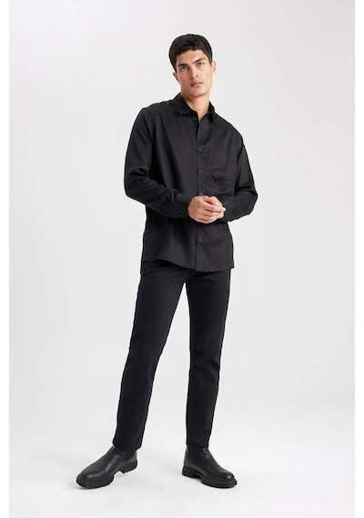 DeFacto Regular Fit Uzun Kollu Gömlek B8951AX23WNBK81