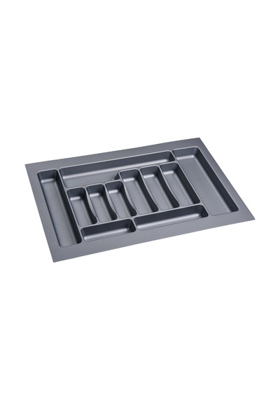 Çekmece İçi Kaşıklık 75 x 49 Cm Mutfak Çekmece Düzenleyici Gri