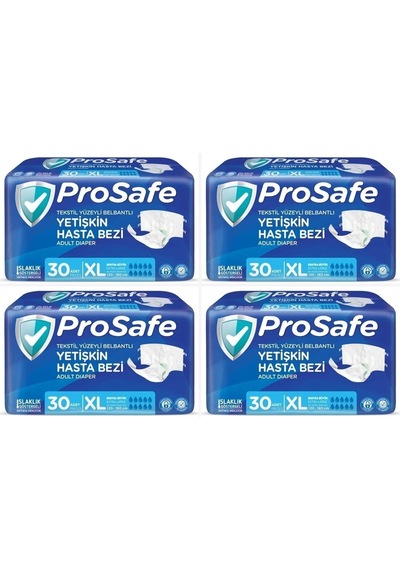 Prosafe Belbantlı Xlarge Ekstra Büyük Boy Hasta Bezi 120 Adet 4x30 Paket XL