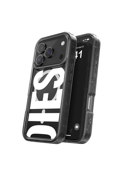 Diesel Apple iPhone 17 Pro Max Uyumlu Magsafe Destekli Biscotto Bumper Kılıf - Siyah
