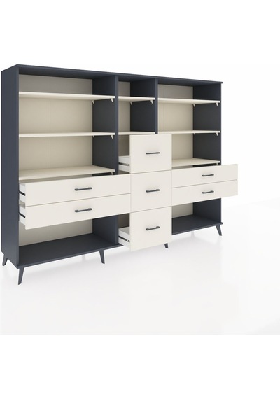 Hyperion Dolap 8 Raflı 7 Çekmeceli 220x44x163 Antrasit-aytaşı Antrasit-aytaşı Hyperion Dolap 8 Raflı 7 Çekmeceli 220x44x163 Antrasit-aytaşı Antrasit-aytaşı
