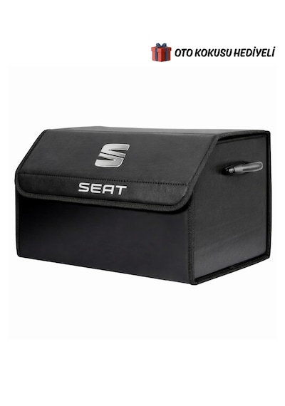 Seat Marka Logolu Oto Bagaj Organizer Çanta Oto Bagaj Çantası 2 Bölmeli Suni Deri Boyutlar : 48 Cm X 31 Cm X 29 Cm