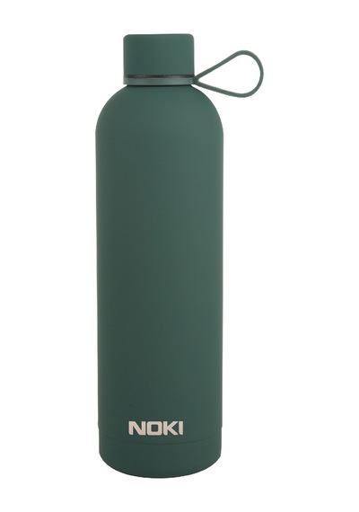 Noki Koyu Yeşil Çelik Matara Vidalı Kapak Soft Touch / 730 Ml Koyu Yeşil