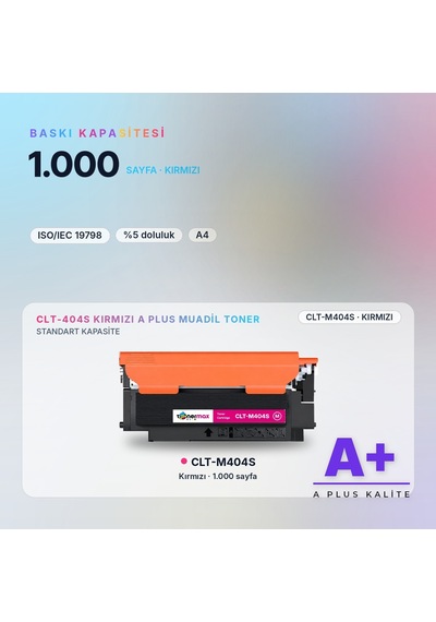 Samsung Clt-m404s Kırmızı Uyumlu Toner A Plus / Xpress C430 / C480