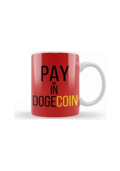 Pay Me In Dogecoin Funny Kupa Bardak Porselen Karışık