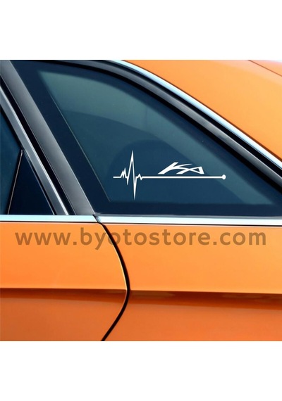Ford Ka Için Kalp Atışı Ritim Oto Sticker (2 Adet)
