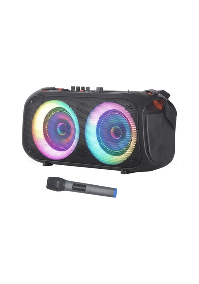 Led Işıklı Bluetooth Hoparlör Kablosuz Mikrofonlu Şarjlı Taşınabilir Speaker