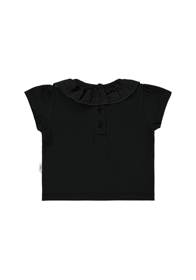 Civil Baby Yaka Brodeli 6-18 Ay Tişört - Siyah