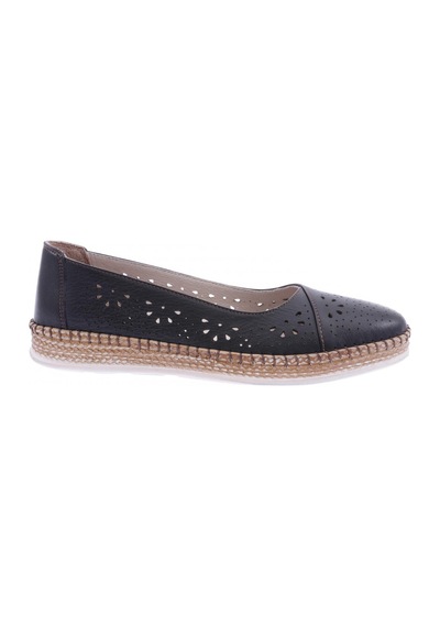 Dgn P24-22y Kadın Soft Anatomıc Footwear Deri Babet P24-1512-R1534 Siyah
