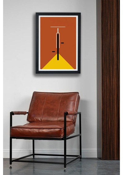 Bauhaus Bicycle V1 Siyah Çerçeveli Tablo Poster