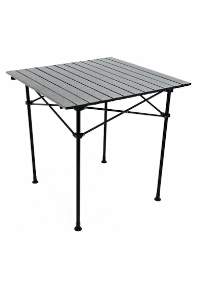 Katlanır Portatif Metal Kamp & Piknik Masası 4 Kişilik Dayanıklı Ve Taşınabilir Metal 70x66x70cm Siyah