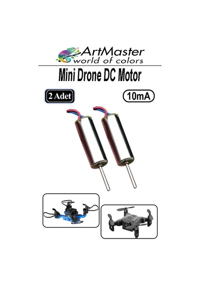 Mini Drone Motoru 2 Adet Çekirdeksiz Yüksek Hızlı Güçlü Deney Dc Dron Motoru Uçak Mini Drone Motoru Okul Helikopter