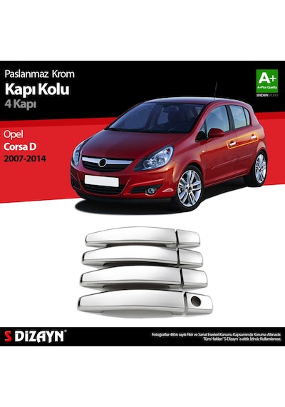 Opel Corsa D Krom Kapı Kolu 4 Kapı 2007-2014