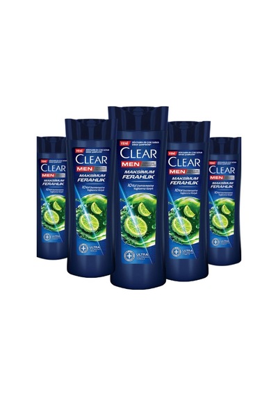 Clear Kepeğe Karşı Etkili Şampuan Maksimum Ferahlık 350 Ml 5 Adet-250