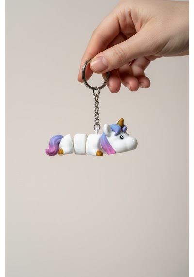 Unicorn Figürlü Hareketli Anahtarlık