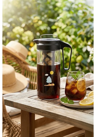 Any Morning CGJ054 Soğuk Demleme Kahve ve Çay Sürahisi 1300 ML Siyah