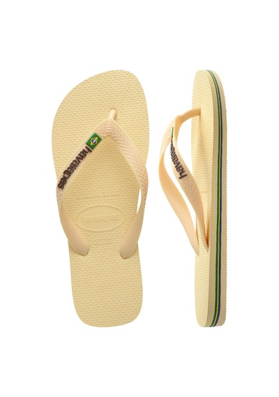 Havaianas Brasil Logo Buttercream Erkek Parmak Arası Terlik-14520 Krem