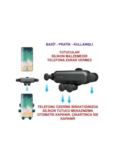 Yeni Nesil Araç Içi Telefon Tutucu Ahtapot Tutucu This Is One (369422483)-Siyah