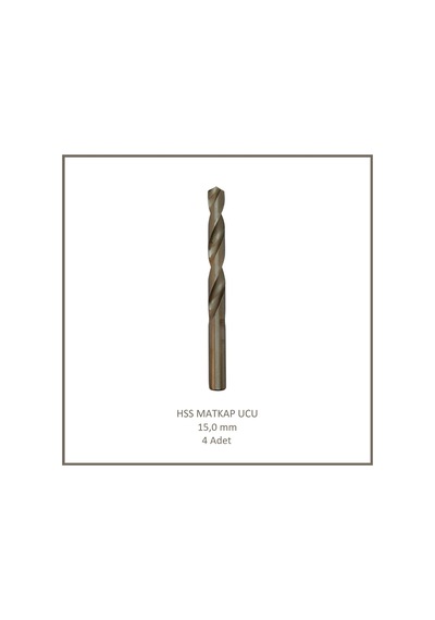 Hss Matkap Ucu 15 Mm, Metal, Ahşap, Plastik İçin 4 Adet