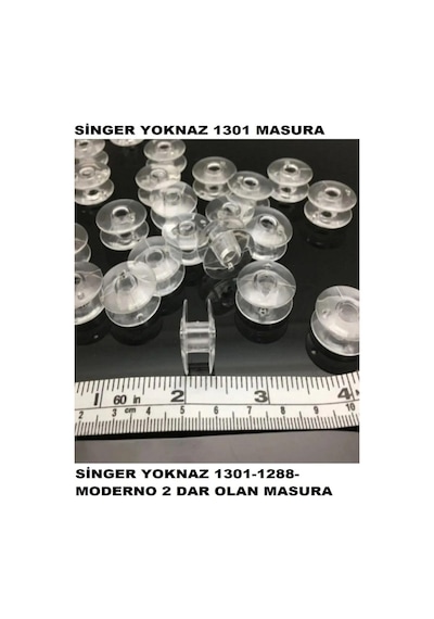 Sınger Yoknaz Dikiş Makinesi 1301-1288-1280 Ve Moderno 25 Adet Kutulu Masura İnce Olan Masura