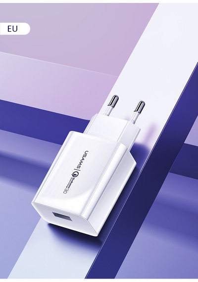 Usams US-CC083 T22 18W Hızlı Şarj Adaptörü QC3.0 – Apple Uyumlu iPhone 13 / Samsung S23 / Google Pixel 8