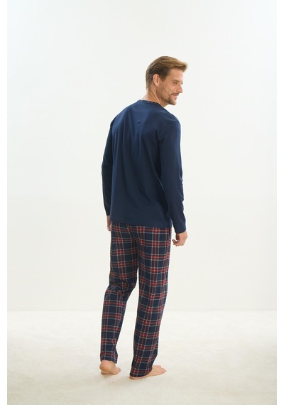 Sevim Erkek Uzun Kol Lacivert Pijama Takım C1t2n5o9 001