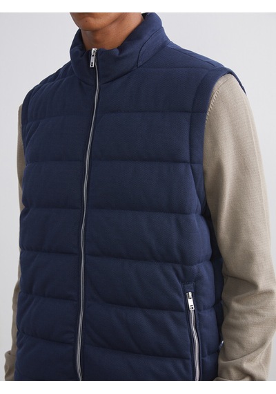 Lcw Vision Mavi Slim Fit Dik Yaka Erkek Şişme Yelek