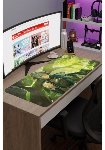 Alhaitham Genshin Impact Anime Gacha V3 - 90x40 Xxl Gaming Mouse Pad Fare Altlığı
