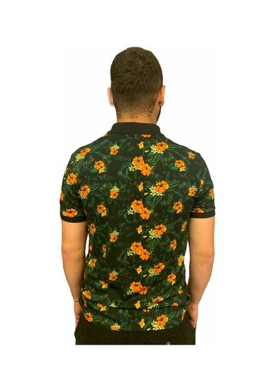 Polo Tshirt Erkek Yeşil Tshirt 20819-21 Siyah