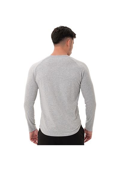 Musclecloth Elite Reglan Uzun Kollu T-shirt Gri Melanj Gri