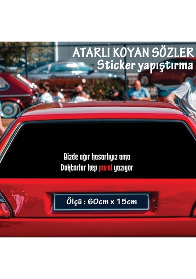 Bizde Ağır Hasarlıyız - Cam Yazıları Sticker Tiktok Whatsapp Sözleri