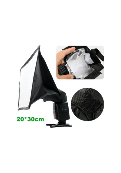 20X30Cm Tepe Flaş için Softbox Diffuser Işık Yumuşatıcı
