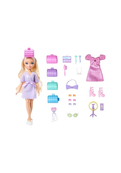 Ayrex Barbie Dream Besties Barbıe İle Hazırlan Şekillendirilmiş Saçlı Barbie 'malibu' Bebek, Sürpriz Saç Aksesuar