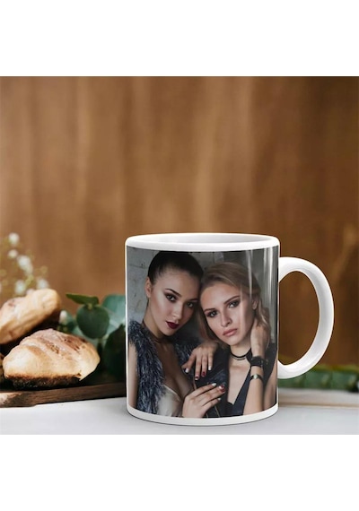 Kişiye Özel Fotoğraflı Kupa Bardak Siyah