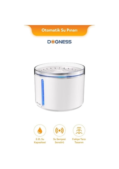 Dogness D09 Akıllı Otomatik Su Pınarı 2.2 L Beyaz - Evcil Dostlar İçin Taze Ve Sağlıklı Su