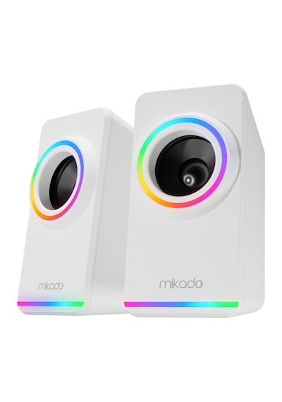 Mıkado Md-182 2.0 3w 2 Beyaz Rgb Aydınlatmalı Usb + 3.5mm Usb 5v