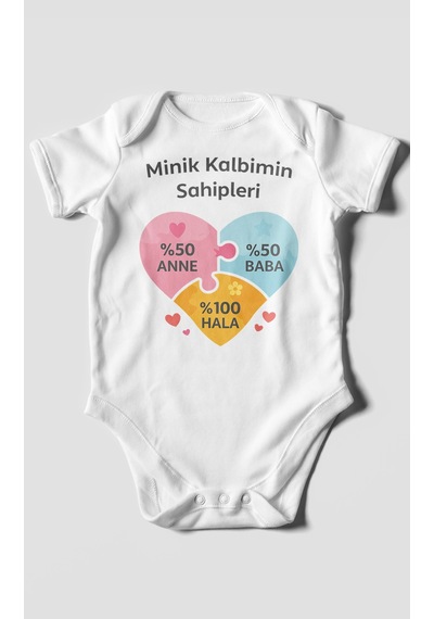 Morivokids Aileye Özel Kısa Kollu Bebek Body %100 Pamuk Beyaz