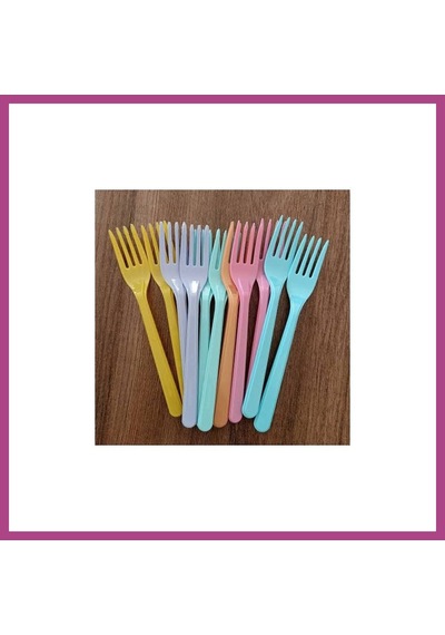 Gees Global Nisa Plastik Lüx Çatal Renkli 6 Lı Gbzs Çok Renkli