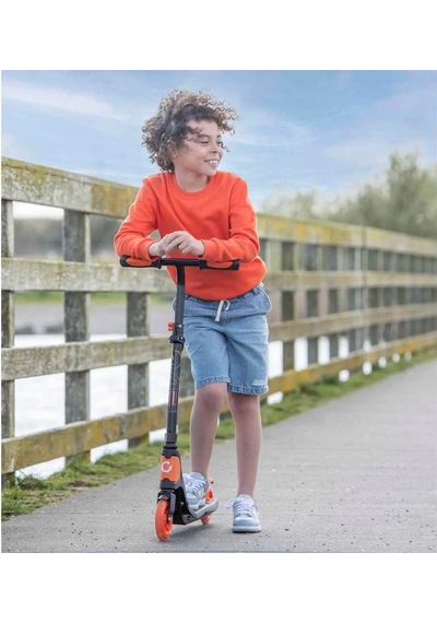 Evo 2 Tekerlekli Katlanabilir Light Speed Işıklı Turuncu Scooter
