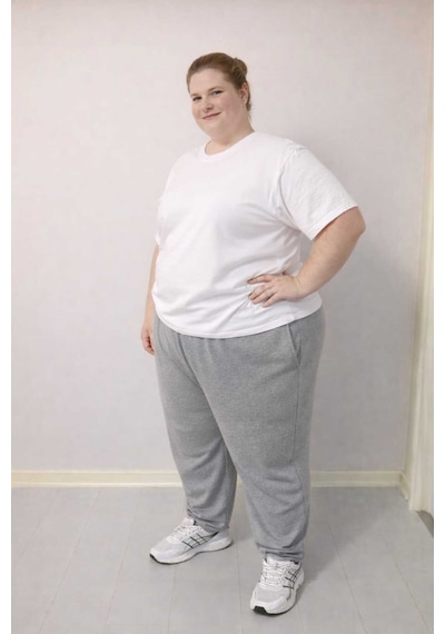 Akt Gayem Butik Büyükbeden Eşofman 3xl-6xl Gri