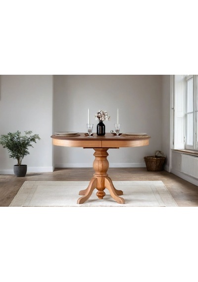 Rika Baba Ayak Oval Açılır Masa 70x110 Natural