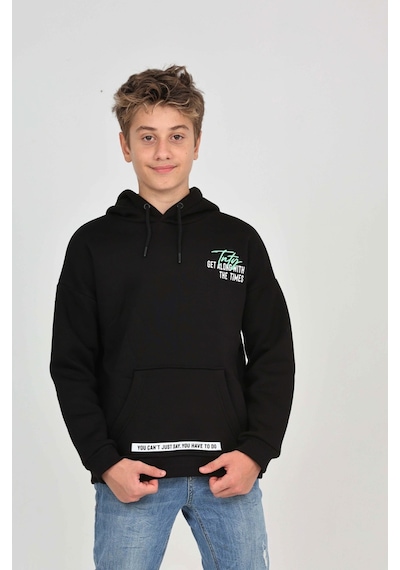 Toontoy Kids Toontoy Erkek Çocuk Tnty Nakışlı Sweatshirt Siyah