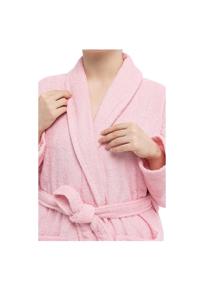 Soley Minerva Extra Yumuşak %100 Pamuk Kadın / Erkek Unisex Bornoz Pembe