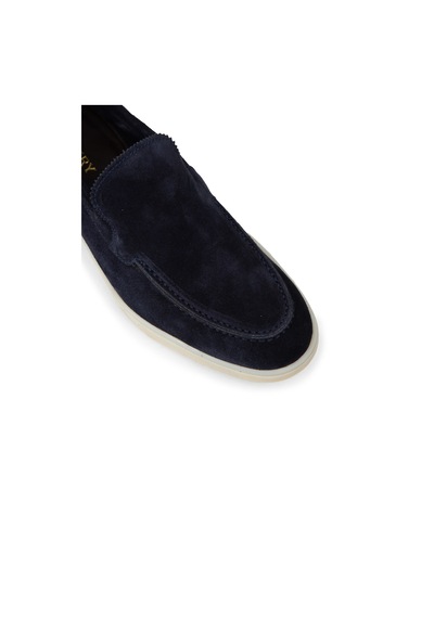 Deery Erkek Hakiki Süet Lacivert Loafer Ayakkabı - 02032mlcvc01