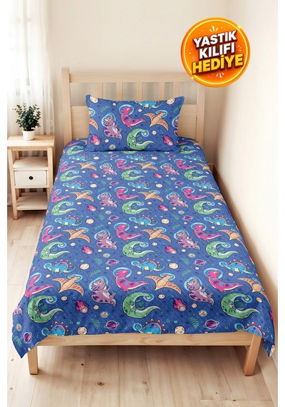 Evimde Bambaşka Mavi Dinozor Uzay Erkek Çocuk Odası Tek Kişilik Pike Takımı - Galaksi Mor 160x220 CM Yatak Örtüsü Evimde Bambaşka Mavi Dinozor Uzay Erkek Çocuk Odası Tek Kişilik Pike Takımı - Galaksi Mor 160x220 CM Yatak Örtüsü