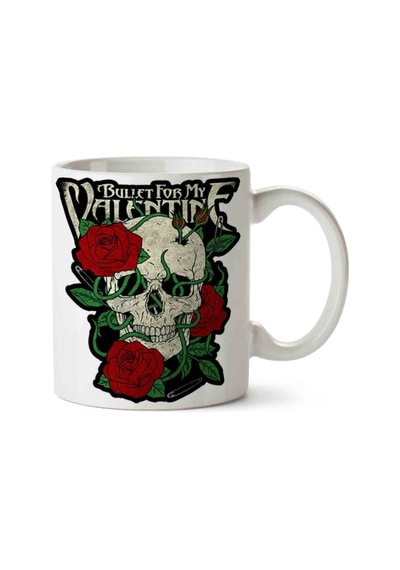 Bullet For Valentine Garden Roses Porselen Kupa Bardak Beyaz
