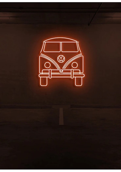 Minibüs Figürlü Neon Tabela Turuncu